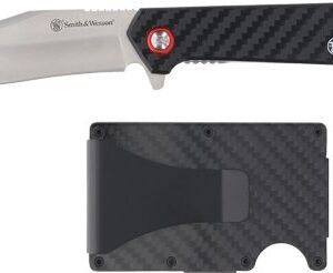 S&W KNIFE/WALLET COMBO CARBON