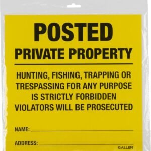 ALLEN POSTED NO TRESPASSING