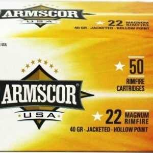ARMSCOR 22WMR 40GR JHP 1838FPS