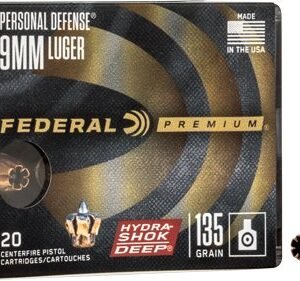 FEDERAL 9MM LUGER 135GR