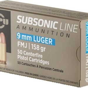 PPU SUBSONIC 9MM LUGER 158GR
